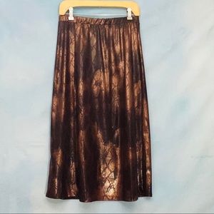 Long Snake Print Skirt with Split